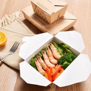 Kraft Paper Take Away Boxes Food Containers Lunch Boxes