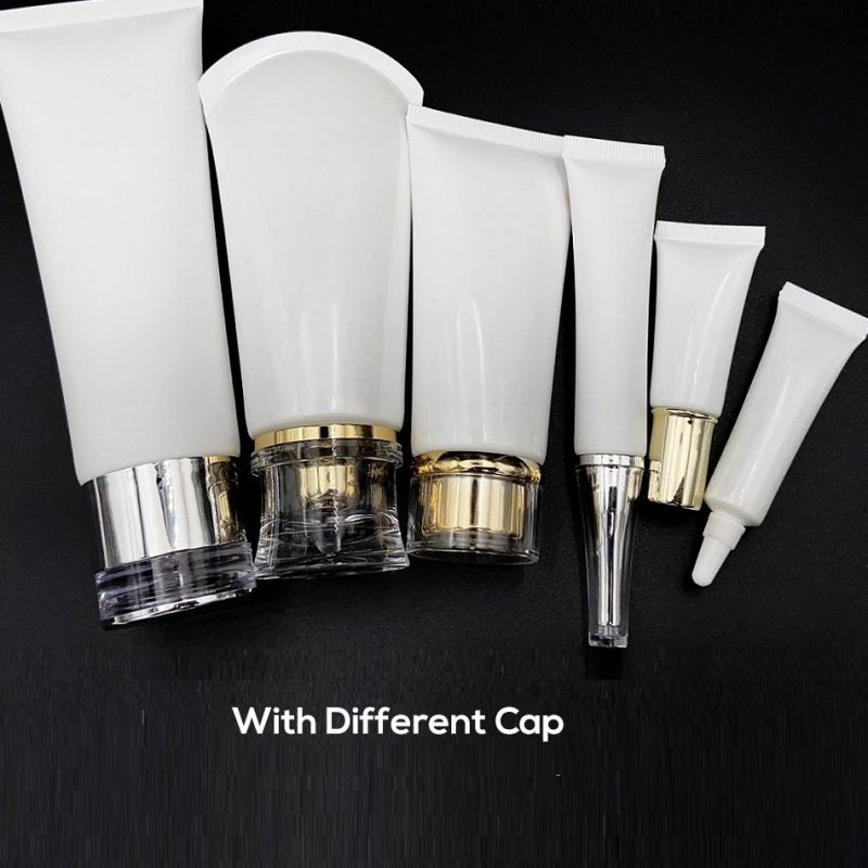 50ml 100ml 150ml 200ml Customizable White Plastic Cosmetic Tube Hand Cream Packaging Tube with Flip-Cap