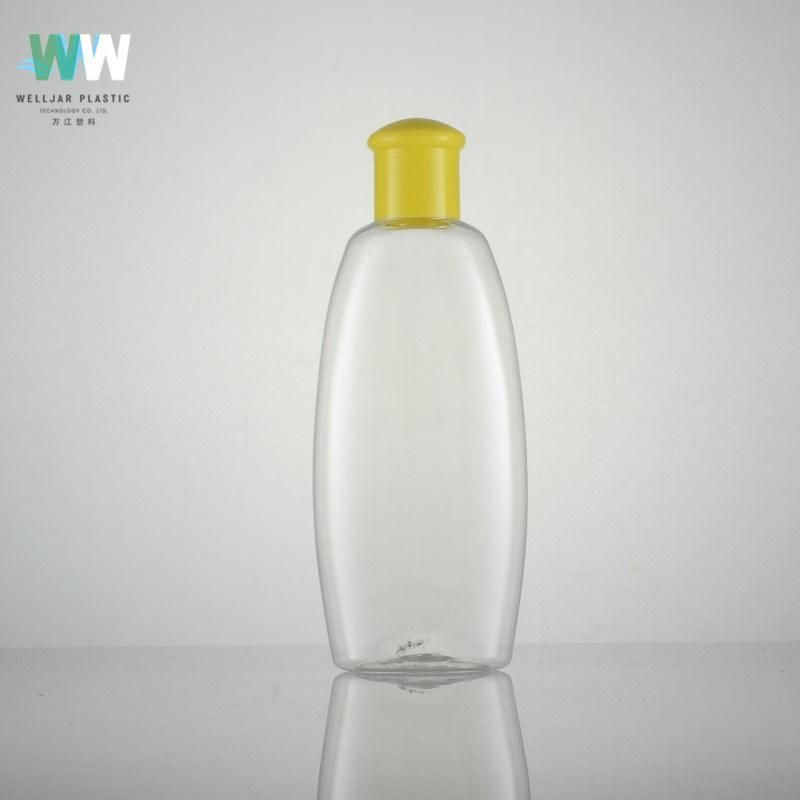 200ml Pet Cosmetic Empty Oval Bottle with Flip Cap