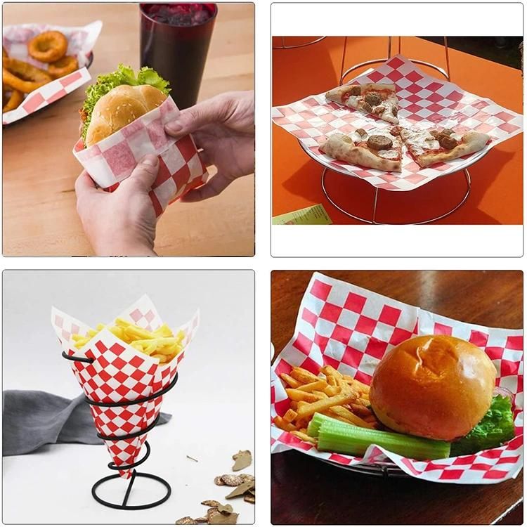 Personalized Logo Sandwich Burger Food Packaging Grease Proof Plain Eco Friendly Loaf Parchment Paper for Baking