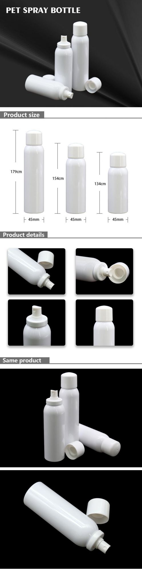 Best-Selling 80ml 120ml 180ml White Refill Spray Bottle