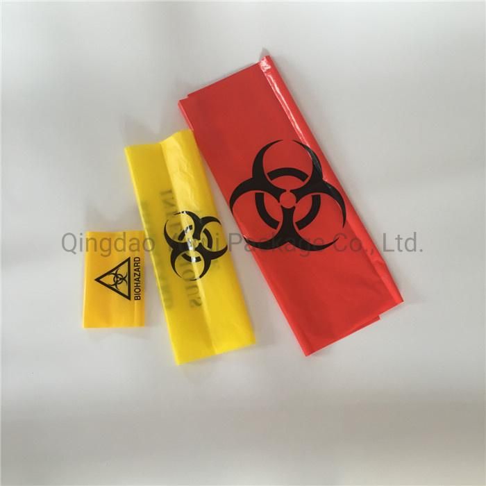 Yellow Red Infectious Laboratory Waste Biohazard Bag