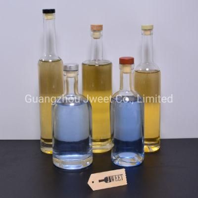 Custom 500ml 700ml 750ml Glass Bottles Clear Empty Glass Bottle Vodka Whisky Brandy Glass Bottle Tequila Gin Liquor Spirits Glass Bottle