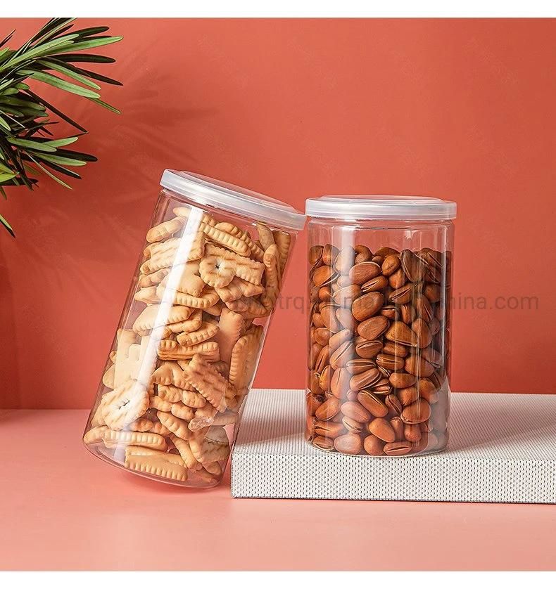 340ml Plastic Easy Open Pet Can for Dried Food /Snacks with Soft Peel Cap