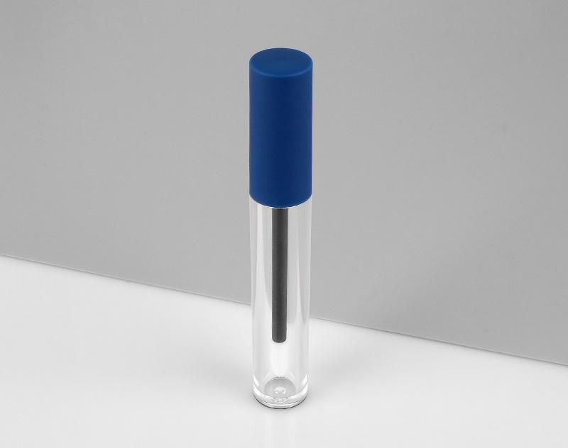 Custom Logo Bulk Price 3.8ml Fancy Fashion Clear Lip Gloss Tube Packaging with Blue Top for Lip Gloss