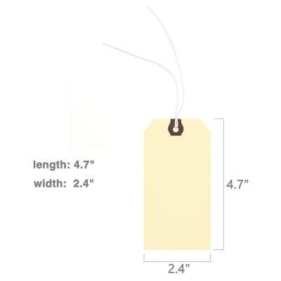 Wholesale Custom Coloured Shipping Package Manila String Hang Tags (PT1206-3)