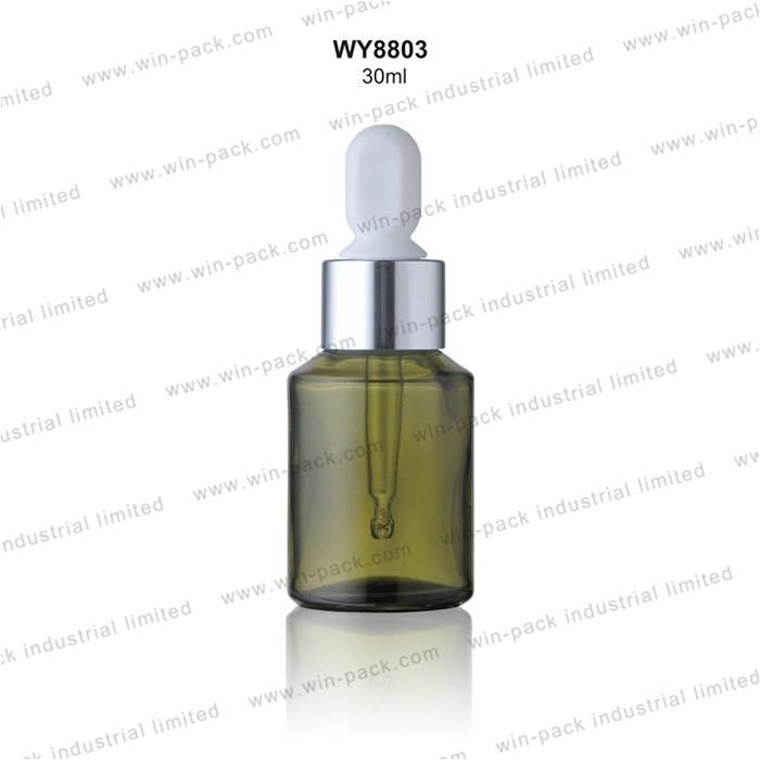 Winpack Cosmetic Painting Green Glass Dropper Pipette 30 Ml for Oil Package 30ml Green Essential Oil Glass Empty Cosmetics Liquid Dropper Bottle Wholesale