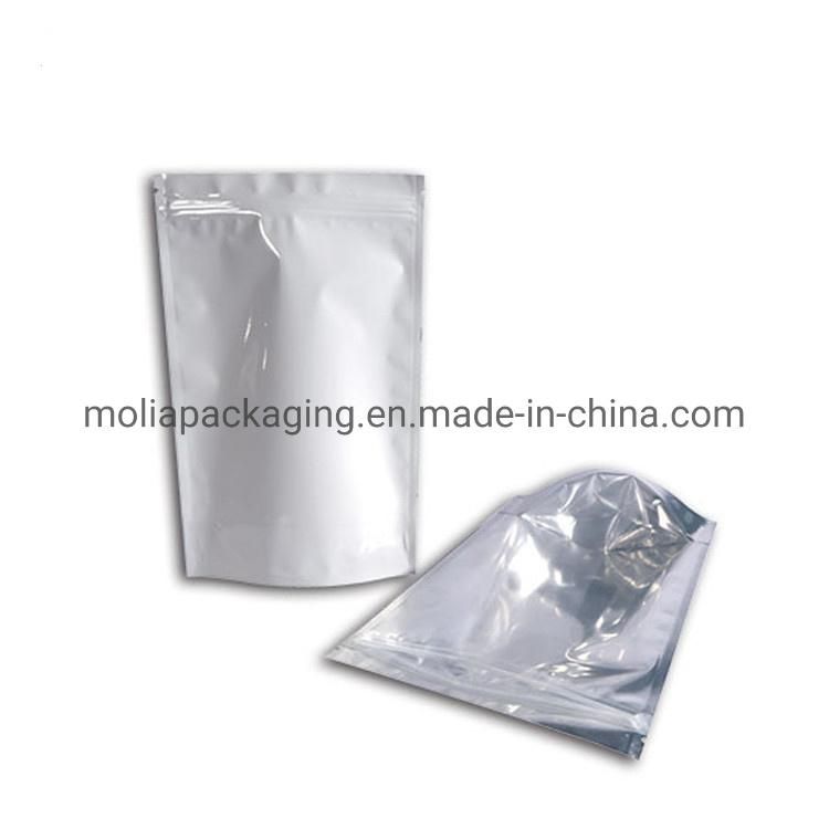 Degradable Plastic Bags/Stand up Sealing Bags Food Grade with Zipper and Tear Notches Black/Clear Windows Stand up Bags