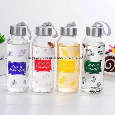 Customize Logo Printing Water Bottle Glass 300ml 500ml