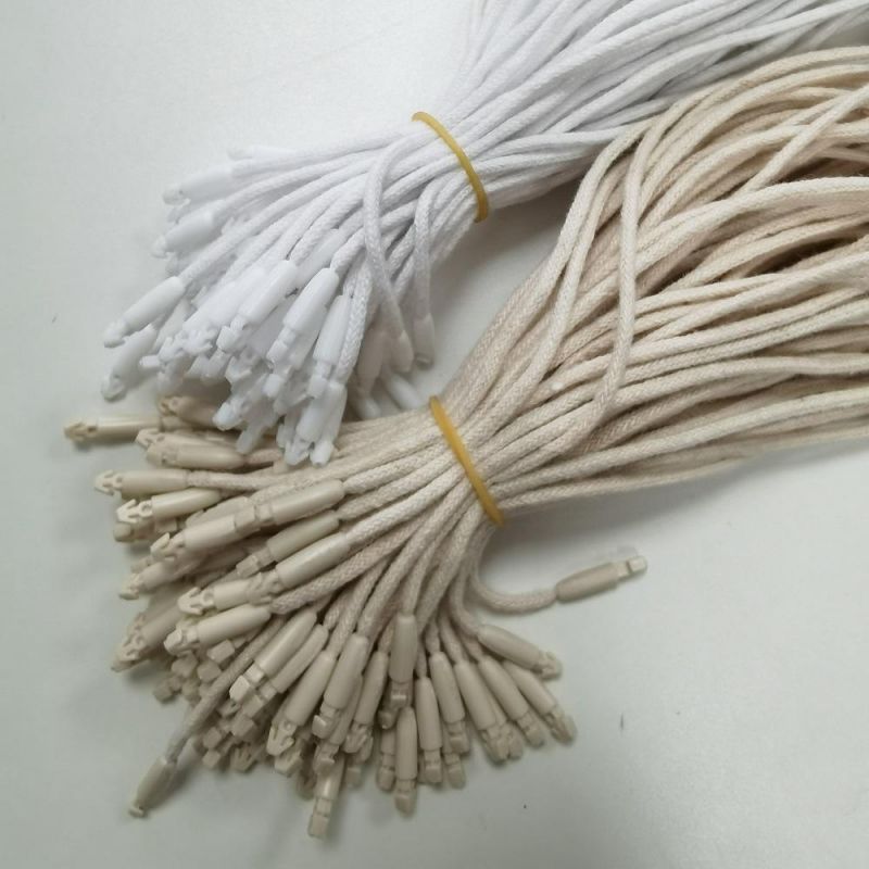 Wholesale Plastic Bullethead Seal Tag Cotton Hang Tag String for Clothing