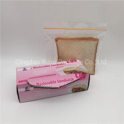 PE Zipper Food Ziplock Bag Plastic Sandiwich Bag