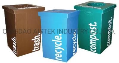 Polypropylene Coroplast Recycle Bin for Bottles and Cans