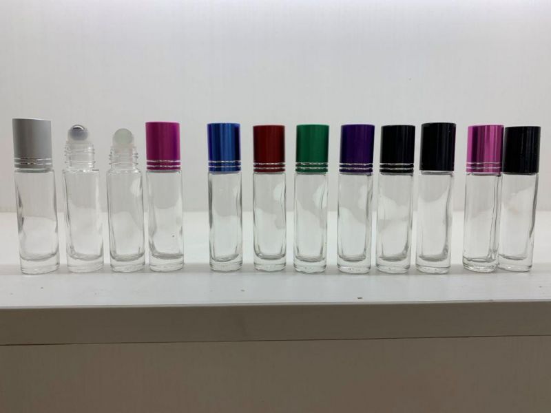 on Sale 10ml Clear Roller Glass Bottle with Aluminum or Plastic Cap