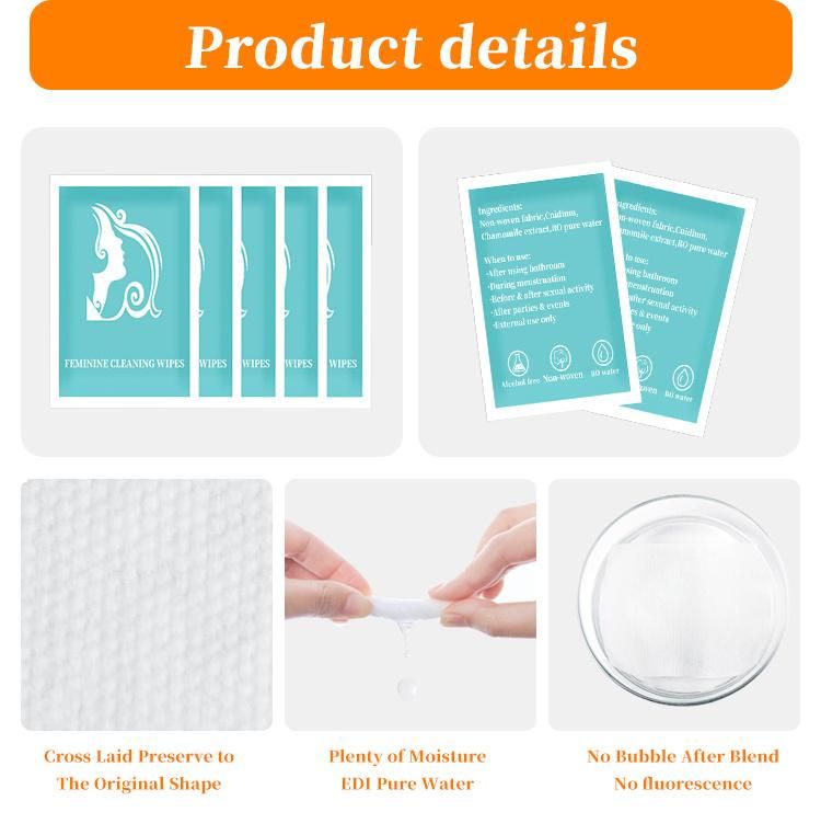 100% Biodegradable with Health and Safety Lady Care Feminine Wipe