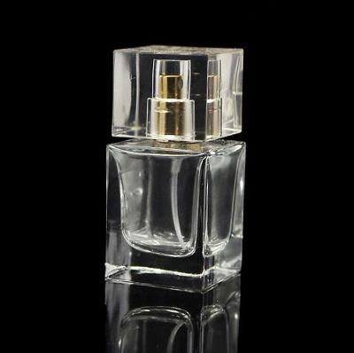 Empty Transparent Square Glass Perfume Bottle Spray Bottle