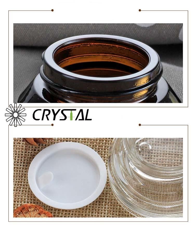 20g Glass Cream Jar for Cosmetic Container with Golden Lid