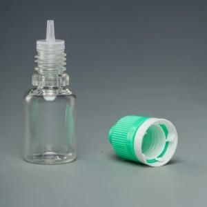 Childproof Cap Dripper 10ml Transparent Clear Plastic Pet Bottle