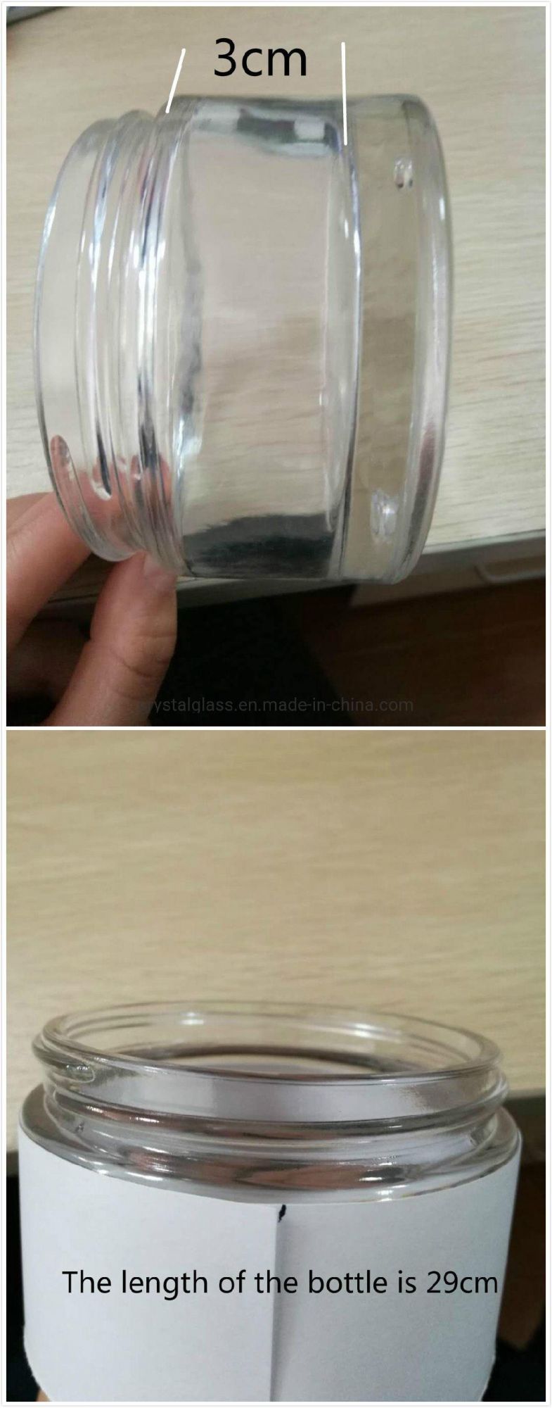 200ml Clear Glass Cosmetic Cream Jar Round Cosmetic Jar with Cap