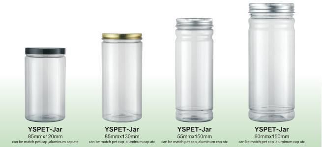 85*70 mm Plastic PP Pet Aluminum Cap Customizable Transparent Packaging Bottle Jars for Water Perfume Oil