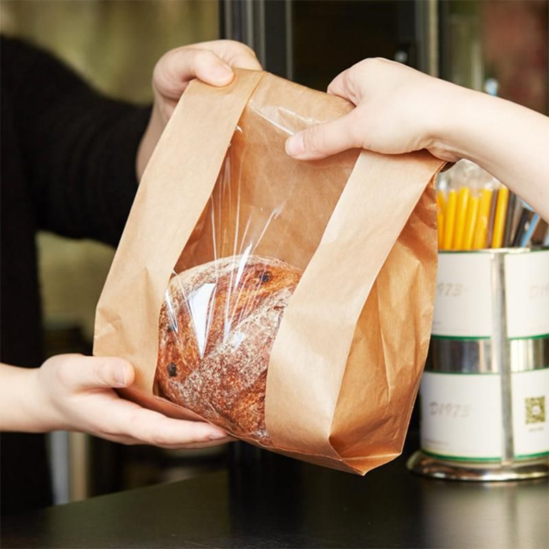 Food Grade Biodegradable Shopping Printing Kraft Paper Bag Custom Printed Packaging Bag Paper Bag