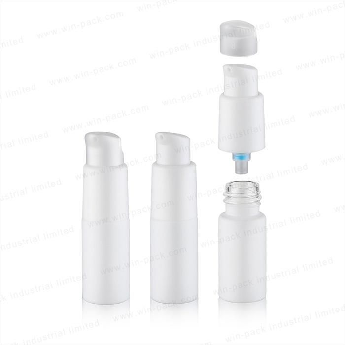 White Color Cosmetic Plastic Round Shape Lotion Bottle in 50ml 100ml