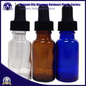 Amber/Blue/ Green/ Clear Glass Dropper Bottle with Plastic Caps