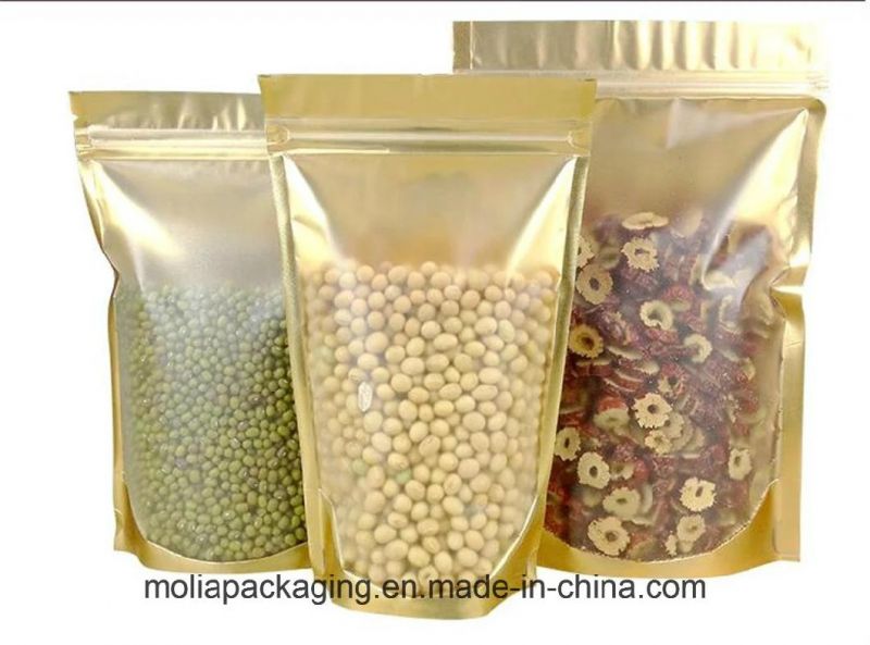 Moisture-Proof Stand up Pouch/Food Candy Coffee Nut Storage Plastic Packing Bags with Zipper/Tear Notches