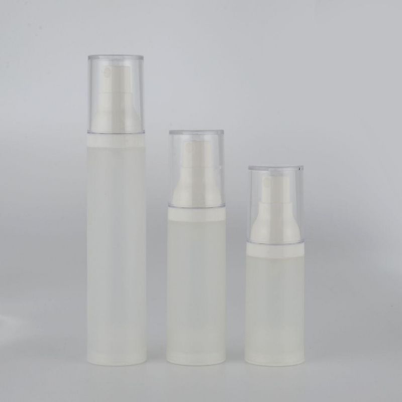 White in Stock 15ml 30ml 50ml Atomizer White Head Mist Airless Spray Bottle Packaging Cosmetic Airless Pump Bottle