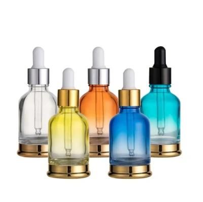 30ml Cosmetic Serum Glass Dropper Bottle with Bottom-Holder