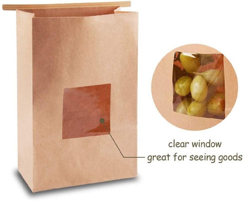 Food Grade Popcorn Package Bags with Tin Tie and Window