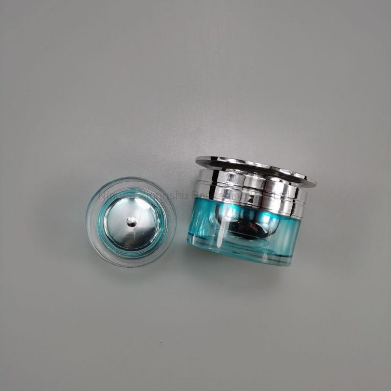 High-Grade Acrylic Cream Jar with Aluminum Cap 15g 30g 50g