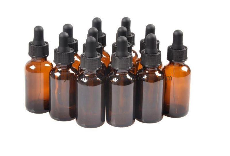 Factory Supply 30ml Blue Essential Oil Glass Dropper Bottles for Smoke Oil