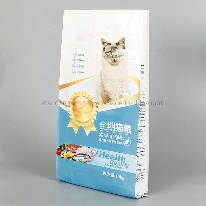 Color Printing BOPP Laminated PP Woven Bag for Animal Food Packaging