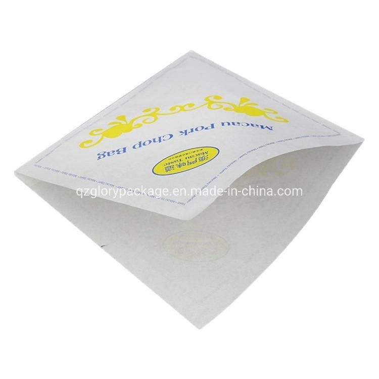 Heat Sealed PE Coated Kraft Paper Bag Sandwich Hamburger Wrapping Bags