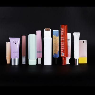 Stocks Low Custom Soft Round Flip Lid Cosmetic Cream Tube Makeup Packaging