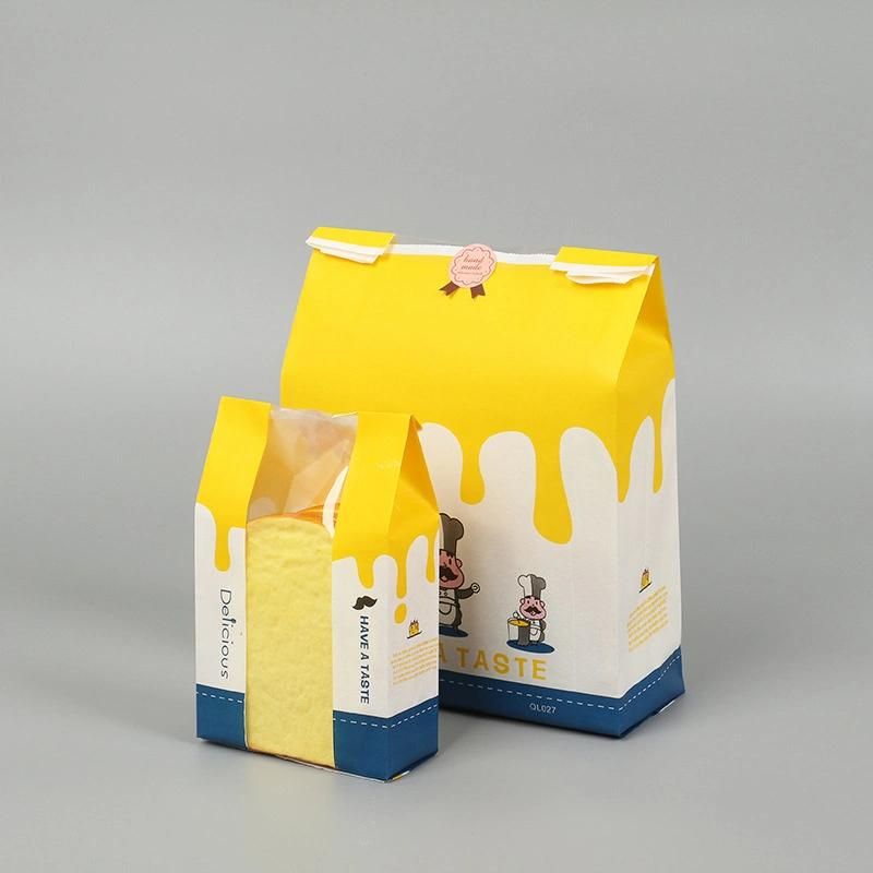 Bakery Box Bag Kraft Paper Bread Bag for Bakery