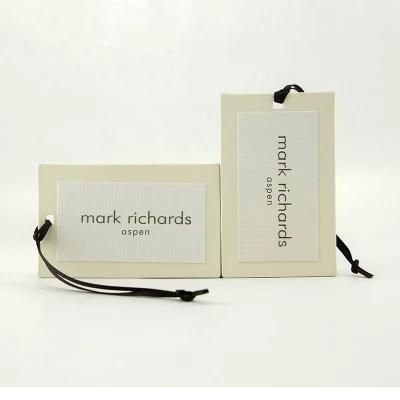 Custom High Quality Ruched Threaded Paper Hang Tag