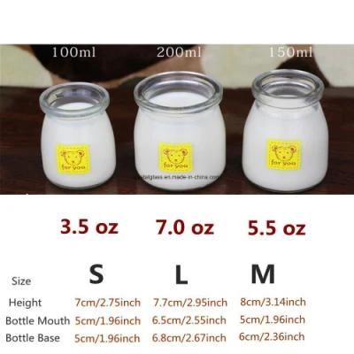 High Quality Milk Glass Pudding Bottle