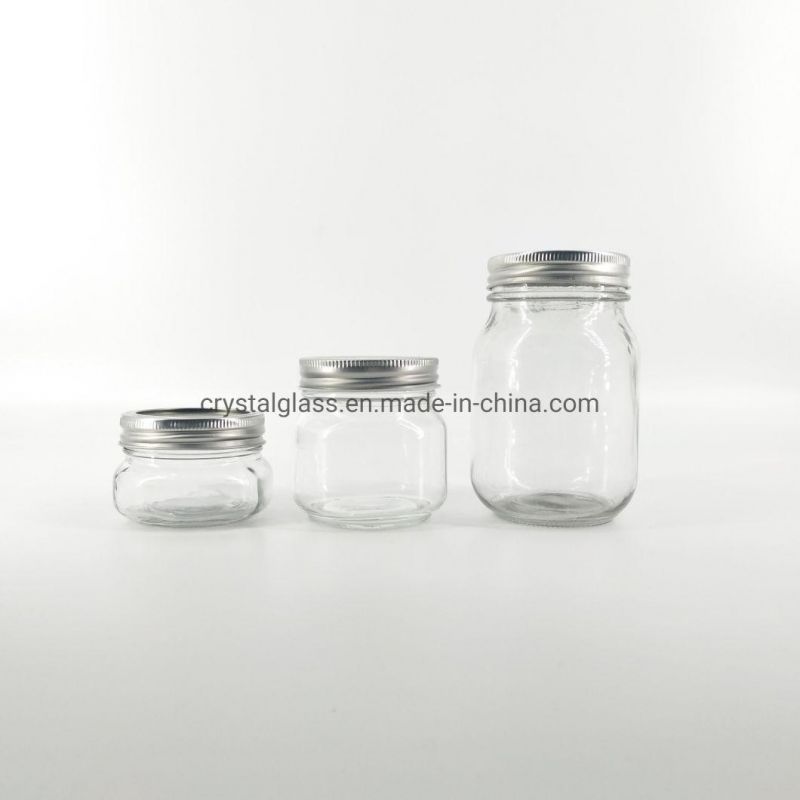 Round Glass Mason Food Storage Jar with Lid for Jam Jelly Food Packaging Jar 750ml/25oz