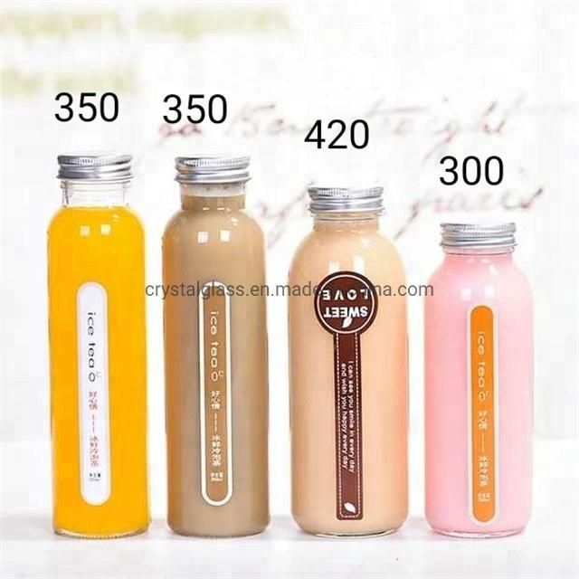 Beverage Glass Coffee Bottles with Cork 330ml