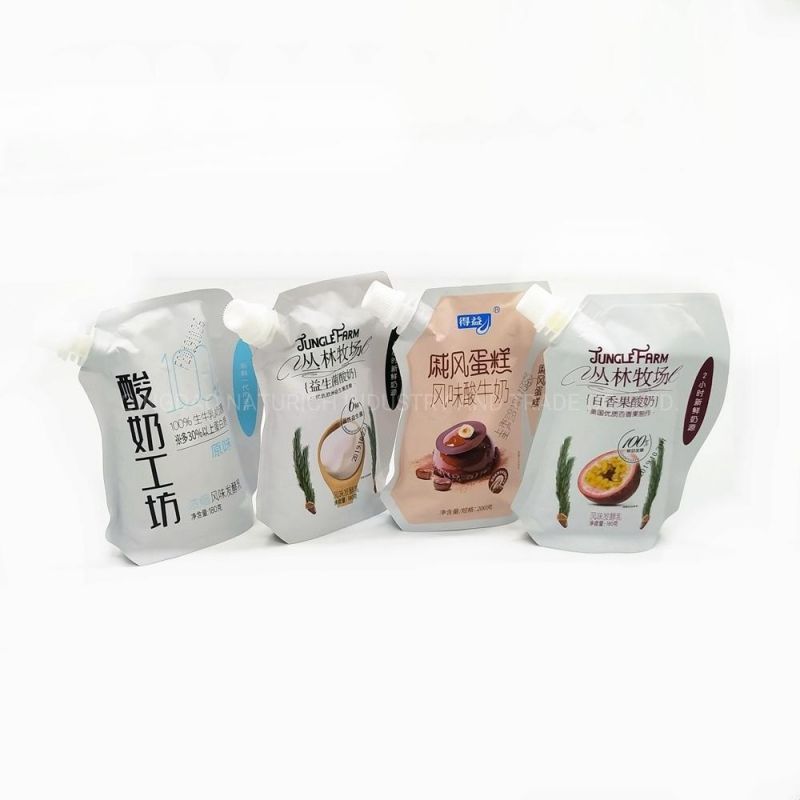 Food Liquid Packaging Bag 180-200ml Spout Bag for Yoghurt