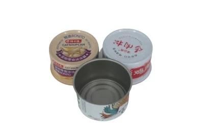 Empty Round Shape Circle Food Tin Packaging Can for Pet Cat Food