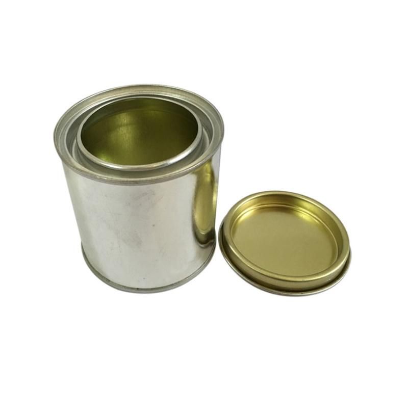 Printed 1liter Small Mini Round Metal Tin Can with Lid