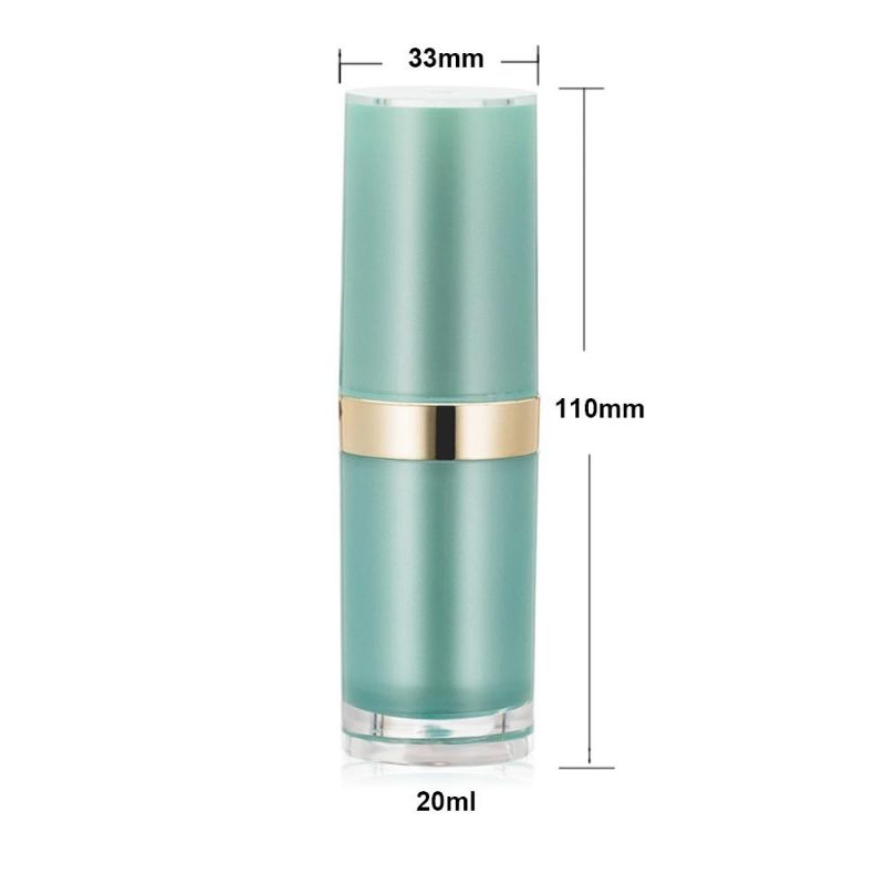 High Quality 20ml Green Acrylic Lotion Bottle for Face Body Lotion Skincare Product