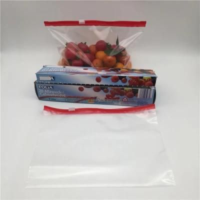 Slider Food Storage Ziplock Bag in Color Box