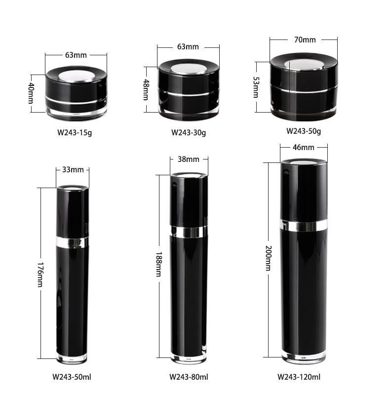 Hot Selling 15ml 30ml 40ml 50ml 80ml 100ml Skincare Cosmetic Packing Bottles Acrylic Bottle Round Lotion Bottle