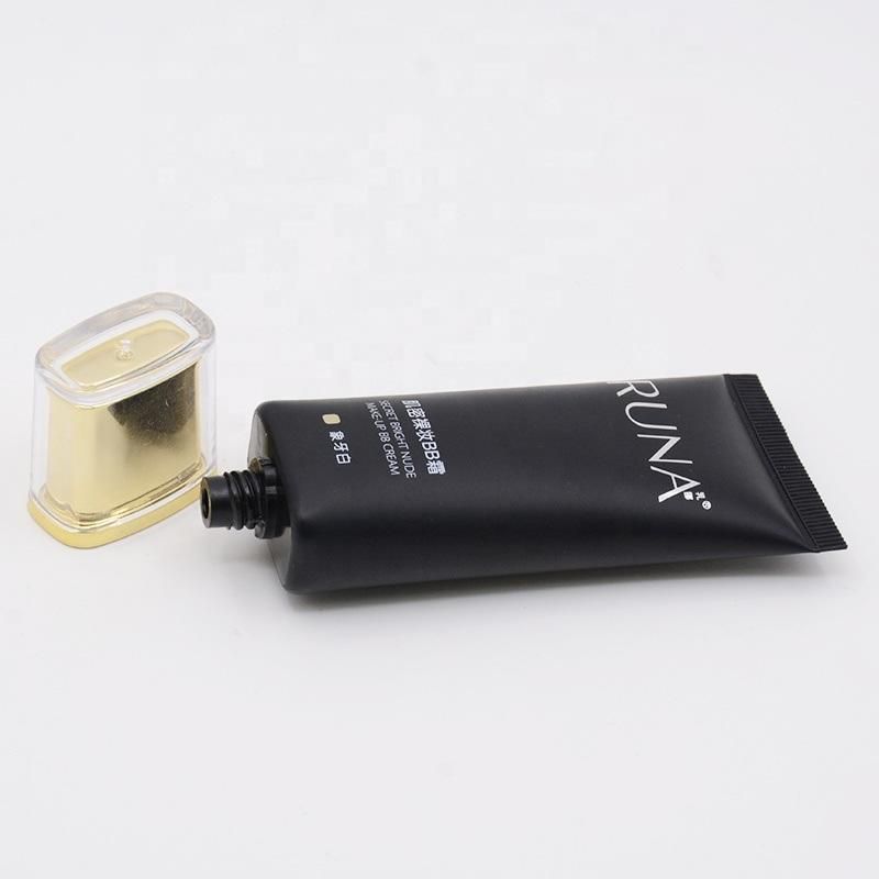 Square Plastic Matte Bb Cream Tube with Square Acrylic Lid