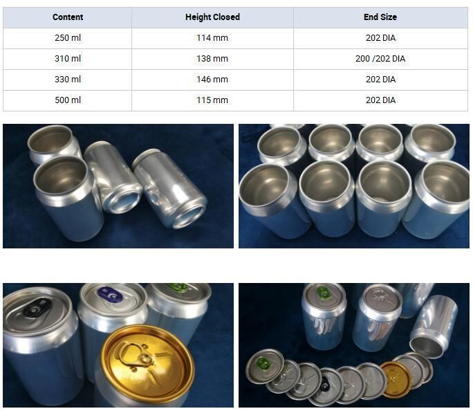 500ml Aluminum Material Pop Top Can