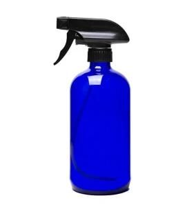 16oz 500ml Cobalt Blue Glass Boston Round Bottle with 28/400 Trigger Spray