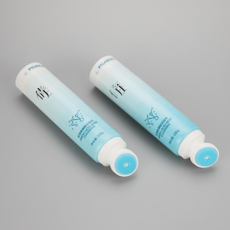 Cosmetic Plastic Soft Silicone Brush Squeeze Tube Facial Cleanser Tube